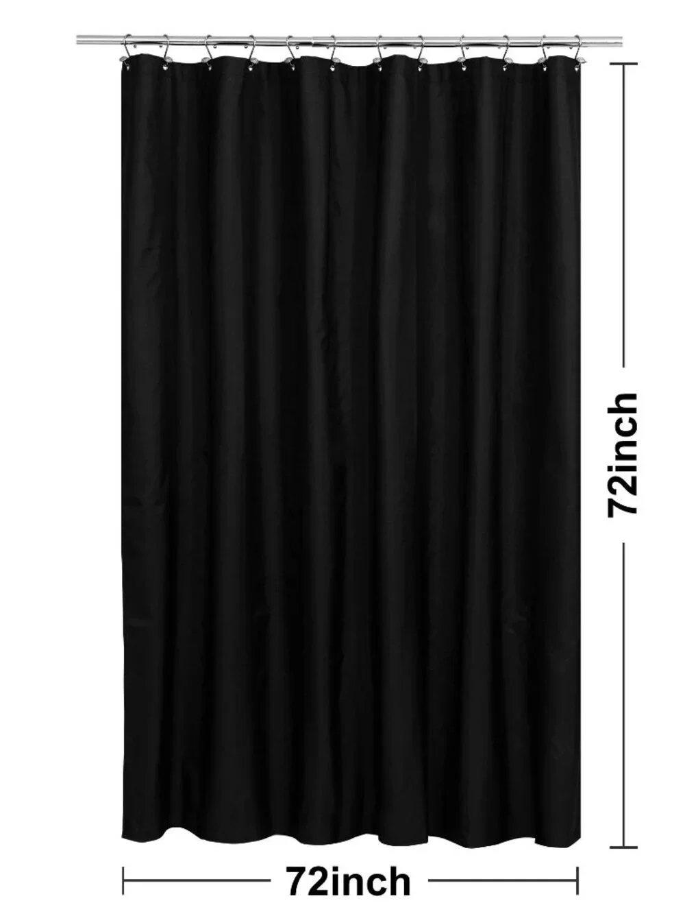 N&Y HOME Fabric Shower Curtain or Liner with Weighted Magnets - Hotel Quality Op